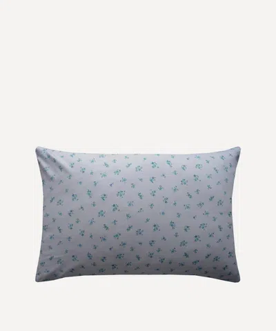 Coco & Wolf Posy Corsage Ardington Cotton Sateen Housewife Pillowcase In Blue