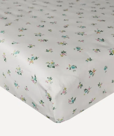 Coco & Wolf Posy Corsage Ardington Cotton Sateen Single Fitted Sheet In White