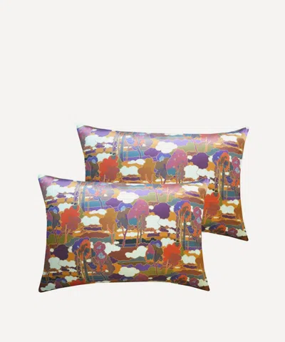 Coco & Wolf Prospect Road Bronze Silk Pillowcases Set Of Two
