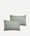 Coco & Wolf Queen Hera Tana Lawn Cotton Pillowcases Set Of Two In Green