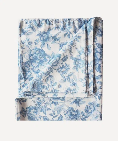 Coco & Wolf Regency Trail Ardington Cotton Sateen King Flat Sheet In Blue
