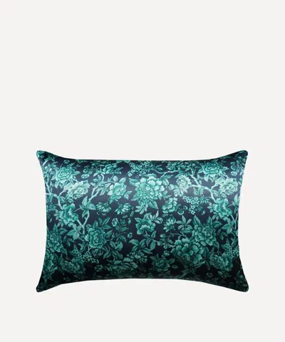 Coco & Wolf Regency Trail Silk Pillowcase In Green