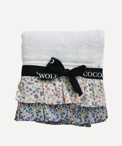 Coco & Wolf Set Of Two Donna Leigh Wiltshire Bud Double Ruffle Face Cloth 33x33cm