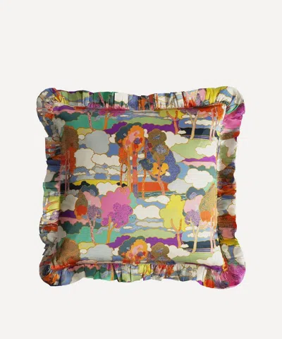 Coco & Wolf Ss24 Patchwork Silk Square Cushion