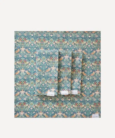 Coco & Wolf Strawberry Thief And Capel Stitch Edge Napkins Set Of Four