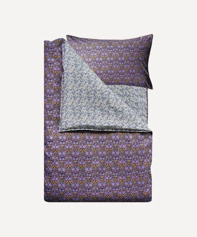 Coco & Wolf Vine Thief And Wiltshire Bud Super King Duvet Cover Set In Purple