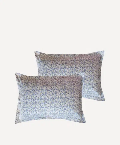 Coco & Wolf Wiltshire Bud Grape Oxford Pillowcases Set Of Two