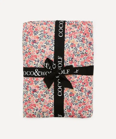 Coco & Wolf Wiltshire Pink Cot Bed Fitted Sheet