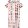 COCO AU LAIT IVORY DRESS FOR GIRL WITH GEOMETRIC PATTERN