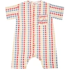 COCO AU LAIT IVORY ROMPER FOR BABYKIDS WITH LOGO AND GEOMETRIC PATTERN