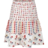 COCO AU LAIT IVORY SKIRT FOR GIRL WITH FLOWERS PRINT AND GEOMETRIC PATTERN