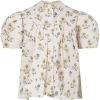 COCO AU LAIT IVORY TOP FOR GIRL WITH FLOWERS PRINT