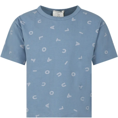 Coco Au Lait Light Blue T-shirt For Kids With Logo