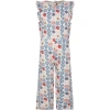 COCO AU LAIT WHITE JUMPSUIT FOR GIRL WITH FLOWERS PRINT