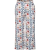 COCO AU LAIT WHITE TROUSERS FOR GIRL WITH FLOWERS PRINT