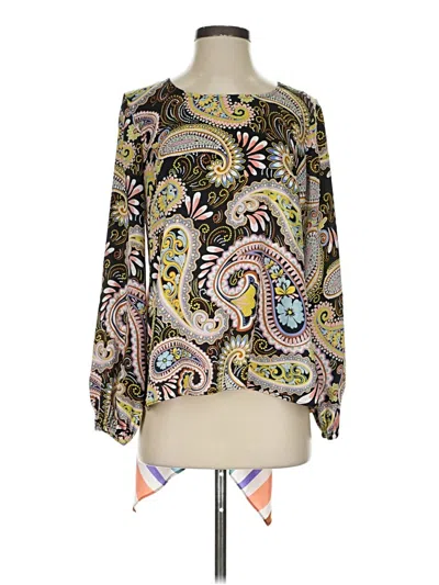 Pre-owned Coco Bianco Long Sleeve Blouse In Green