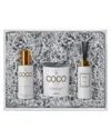 Coco By Stone Blue Birch Diffuser, Room Spray & Candle Gift Pack In White