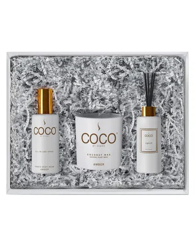 COCO BY STONE COCO BY STONE AMBER DIFFUSER, ROOM SPRAY & CANDLE GIFT PACK