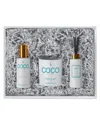 Coco By Stone Diffuser, Room Spray & Candle Gift Pack - Stone Fruit In White