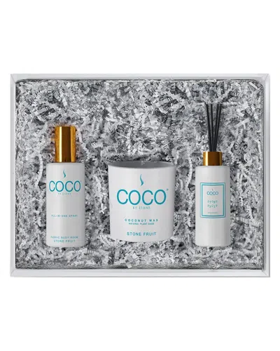 COCO BY STONE COCO BY STONE DIFFUSER, ROOM SPRAY & CANDLE GIFT PACK - STONE FRUIT