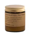 Coco By Stone Handmade 3.5oz Eucalyptus + Tea Tree Natural Coconut Apricot Wax Candle In Brown