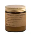 Coco By Stone Handmade 3.5oz Lavender + Coriander Natural Coconut Apricot Wax Candle In Brown