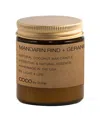 Coco By Stone Handmade 3.5oz Mandarin Rind + Geranium Natural Coconut Apricot Wax Candle In Brown
