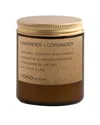 Coco By Stone Handmade 7.2oz Lavender + Coriander Natural Coconut Apricot Wax Candle In Brown