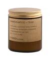 Coco By Stone Handmade 7.2oz Sandalwood + Teak Natural Coconut Apricot Wax Candle In Brown