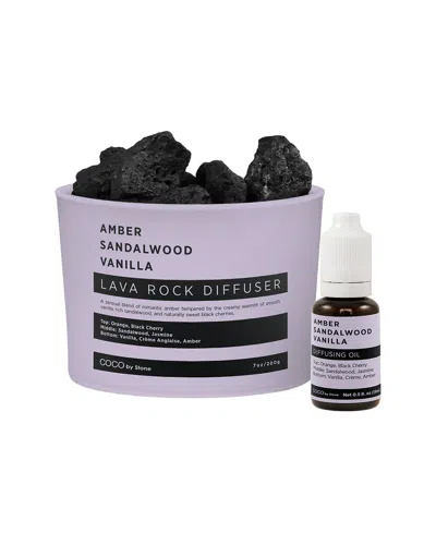 Coco By Stone Handmade Lava Rock Diffuser With Oil Starter Pack - Inspired By  Victoria's Secret Amb In Purple