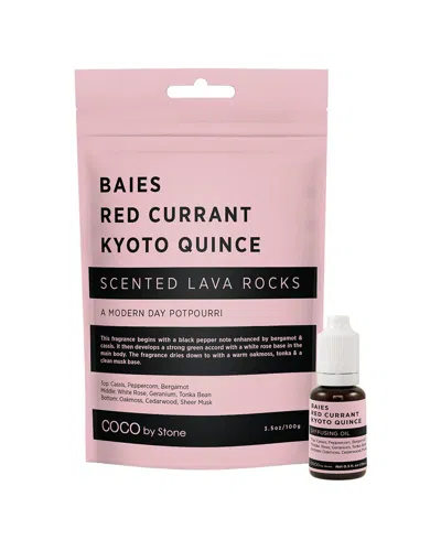 Coco By Stone Handmade Scented Lava Rocks With Oil Starter Pack - Inspired By  Baies By Diptyque In Pink