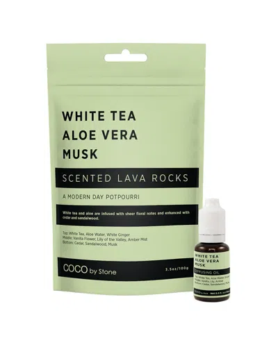 Coco By Stone Handmade Scented Lava Rocks With Oil Starter Pack - Inspired By  Daniel Stone In Green