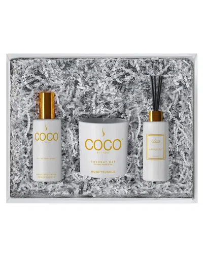 COCO BY STONE COCO BY STONE HONEYSUCKLE DIFFUSER, ROOM SPRAY & CANDLE GIFT PACK