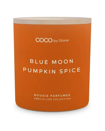 Coco By Stone Smells Like Blue Moon Pumpkin Spice 11oz Coconut Wax Candle In Orange