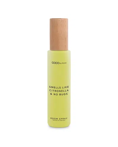 Coco By Stone Smells Like Citronella & No Bugs 5oz Room Spray In Yellow