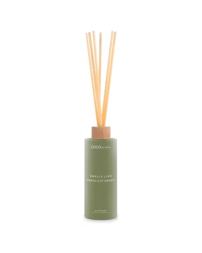 Coco By Stone Smells Like Fresh Cut Grass 5oz Reed Diffuser In Green