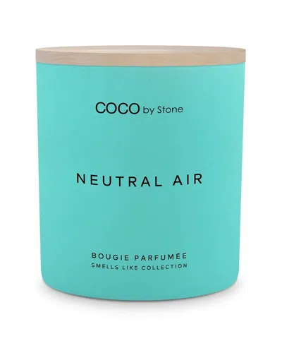 Coco By Stone Smells Like Odor Neutralizer 15oz Coconut Wax Candle In Green