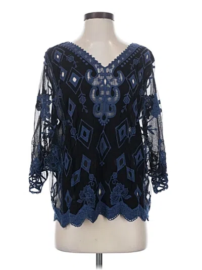 Pre-owned Coco + Carmen 3/4 Sleeve Blouse In Blue