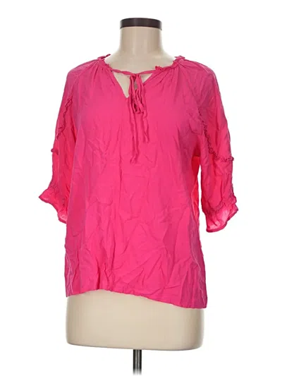 Pre-owned Coco + Carmen 3/4 Sleeve Blouse In Pink