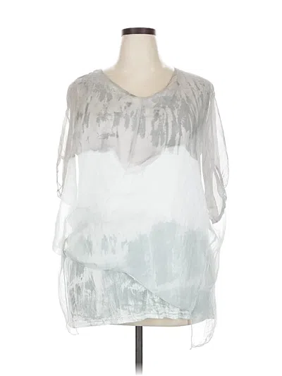 Pre-owned Coco + Carmen 3/4 Sleeve Blouse In Silver