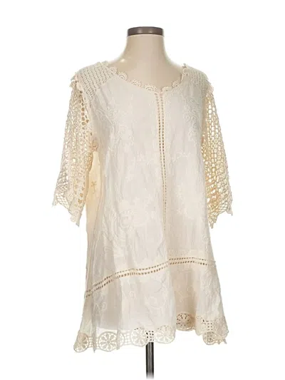 Pre-owned Coco + Carmen 3/4 Sleeve T-shirt In White