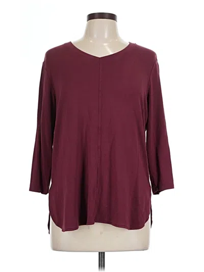 Pre-owned Coco + Carmen 3/4 Sleeve T-shirt In Burgundy