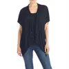 Coco + Carmen Abby Cardigan & Tank Set In Black In Black