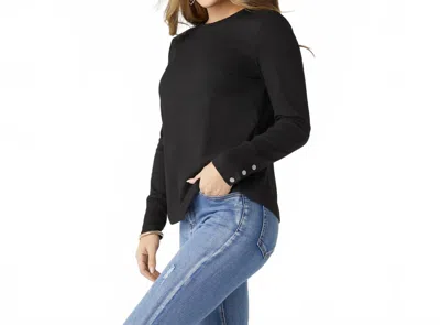 Coco + Carmen Alexis Super Soft Top With Snap Cuff In Black