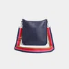 Coco + Carmen Alma Zip Top Messenger With Detachable Crossbody Strap Navy