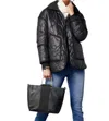 Coco + Carmen Arabella Oversized Puffer Coat In Black In Black