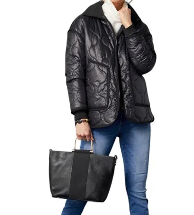Coco + Carmen Arabella Oversized Puffer Coat In Black