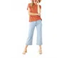 Coco + Carmen Bambu Wide Leg Cropped Jeans In Blue In Blue