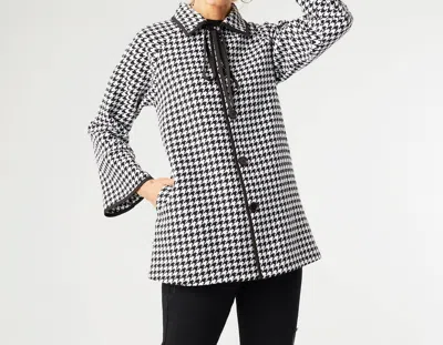 Coco + Carmen Blair Houndstooth Coat In Black/white In Multi