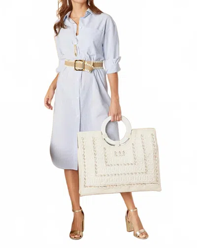 Coco + Carmen Brenna Button-up Maxi Dress In Blue
